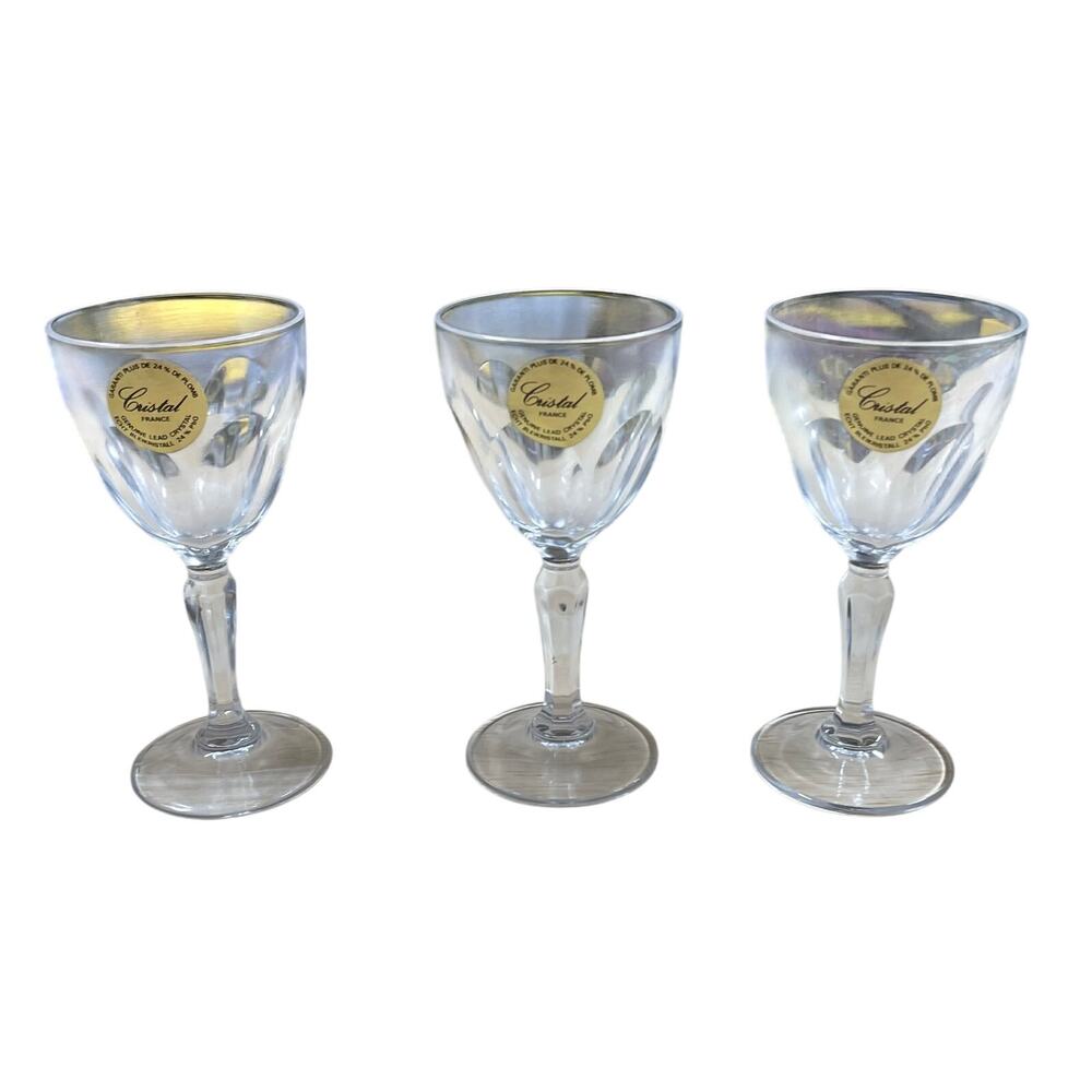 Cristal France Echt Bleikristall 24% Lead Crystal Cordial Glasses Set of 3